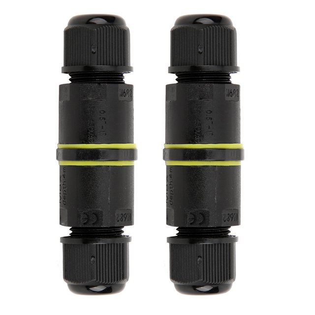 Wire Connector,2Pcs Outdoor IP68 Waterproof Pin Wire Connector Junction Box Wire Connector Crafted with Care
