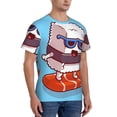 thumbnail image 2 of Bixox Men's Sushi Salmon Surfing Printed Short Sleeve Skinny Athletic T-Shirt, 2 of 6