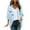 Light Blue, variant on Womens Floral Hawaii Kimono Cardigan 3/4 Sleeve Comfy Loose Fit Lightweight Blouse Tops Coat Casual Travel Jackets