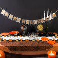 thumbnail image 6 of Pumpkin Cobweb Halloween Table Runner - Scary Themed Spooky Table Cloth for Party Decor - 13 x 72 Inch, 6 of 7