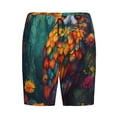 thumbnail image 6 of Daiia Colorful Owl Forest Mens Woven Stretch Pajama Short,Short Pajama Pants-Small, 6 of 7