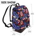 thumbnail image 2 of Vsdgher American With Lips Pattern PU Leather Backpack,Purse for Women Fashion Multipurpose Design Handbag Ladies Shoulder Bags Travel Backpack, 2 of 4