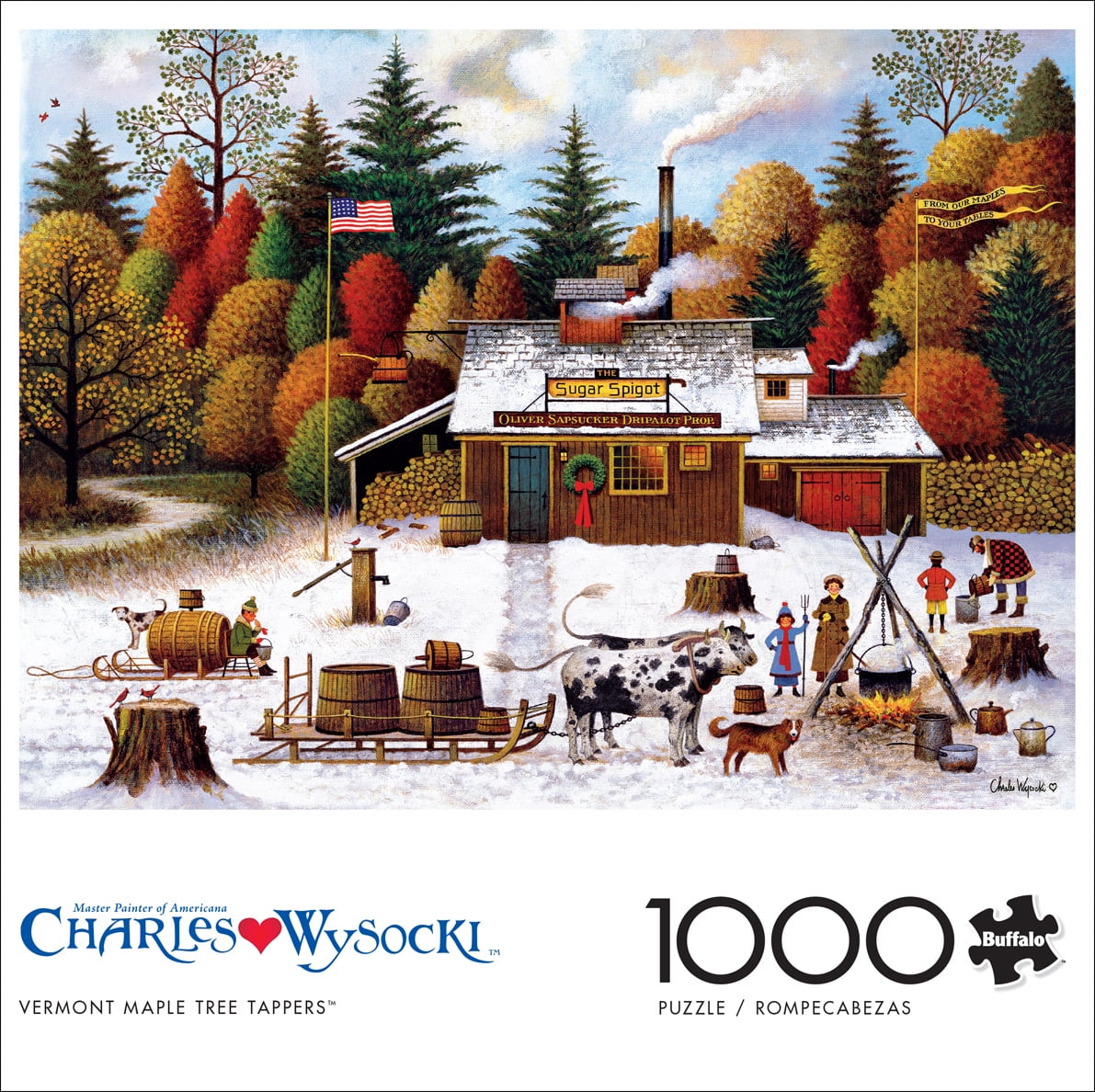 Buffalo Games 1000-Piece Charles Wysocki Interlocking Jigsaw Puzzle Assortment for Adults Ages 14+, Styles May Vary