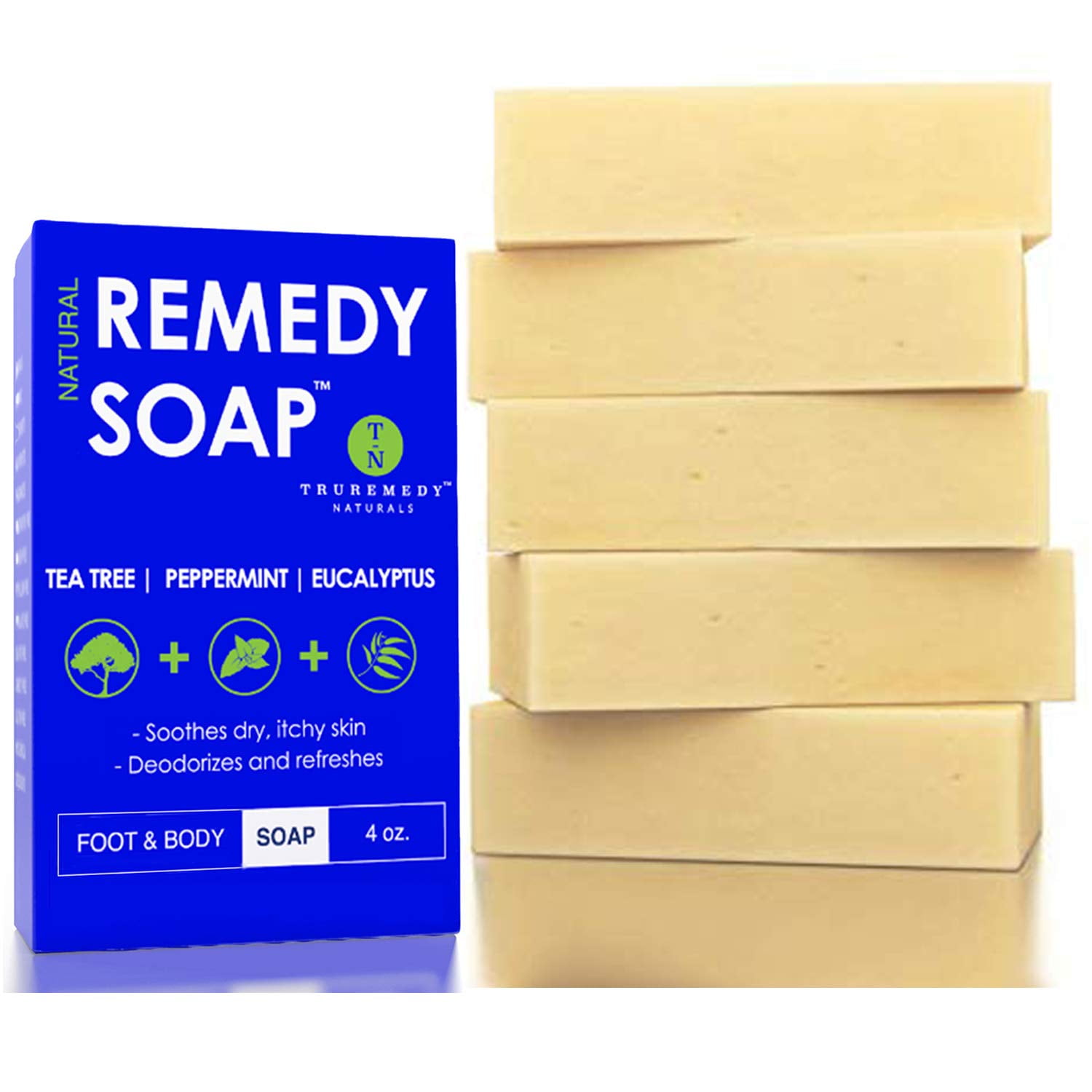 Remedy Soap Natural Tea Tree Oil Soap Bar for Men/Women (Pack of 5) w