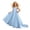 Sky Blue, variant on JUMEYU Little Girls Satin Flower Girl Dress Long Sleeveless Bow Wedding Formal Gown Dresses Size 11 (Light Pink,11 Years)