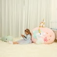 thumbnail image 4 of Large Unicorn Toy Organizers and Storage, Bean Bag Chair for Girls Room Decor, Stuffed Animal Storage, Kids Chair, Baby Fleece Fabric Super Soft, COVER ONLY, 38" Extra Large, 4 of 5