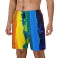 thumbnail image 2 of Xecao Rainbow Colored for Men's Swimming Trunks Swim Trunks Quick Dry Swim Shorts with Mesh Lining Funny Swimwear Bathing Suits, 2 of 9