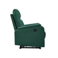 thumbnail image 3 of Power Motion Recliner With USB Charge Port and Extending Footrest, Fabric Upholstered Ergonomic Lounge Chair Single Sofa Chair with Adjustable Backrest & Wide Armrest for Living Room Office Green, 3 of 5