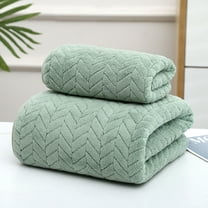 HBBKVI Set of 2 Herringbone Towels - Bath Towels Hand Towels, Super Soft Bath Towels for Bathroom Hotels, Quick Dry Highly Absorbent Bath Sheets Green