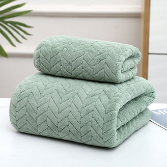 500 GSM Microfiber Bath Towels - Extra Soft, Quick Dry, High Absorbency, Large 70x140 Cm (Pista Green)