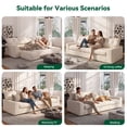 thumbnail image 5 of BEHOST 75.6" Chenille 3-Seater Sofa with Extra Deep Seats，Upholstered Couch with Side Storage & 2 Pillows, Cloud Sofa for Living Room，White, 5 of 10