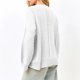 thumbnail image 3 of Suéter de cuello redondo para mujer, moda de color liso, manga larga, cuello redondo, suéter hueco, blusa de acrílico para mujer de ocio, 3 of 5