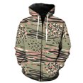 thumbnail image 1 of Sudadera con capucha y cremallera para hombre, con textura abstracta de animales, de manga larga, informal, divertida, estilo Harajuku, para adolescentes, unisex, 1 of 6