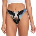 thumbnail image 1 of Fotbe Cute Prairie Cow Tanga Sin Costuras para Mujer con Estampado – Panties Invisibles, Transpirables y Cómodos para Uso Diario-Large, 1 of 6