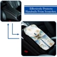thumbnail image 5 of Dragonfly Printed Soft Furry Car Armrest Mat 12.5x8.2 Inch Comfortable Armrest Accessory, 5 of 6