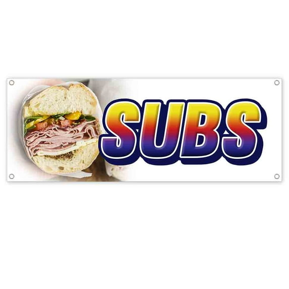 Subs 13 oz Vinyl Banner With Metal Grommets