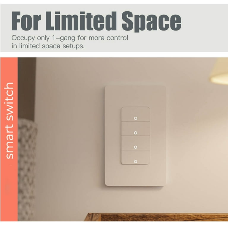 MOES Zigbee Smart Switch 1 Gang, No Neutral Wire Required, Inteligente  Single Pole Light Switches, Work with Alexa Google Assistant, Remote  Control