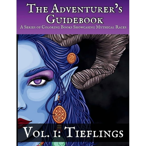 Adventurer's Guidebook Tieflings: A Coloring Book Showcasing a Mythical Race, (Paperback)