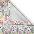 thumbnail image 3 of Ambesonne Flamingo Kitchen Curtains, Summer Birds and Leaves, 55"x30", Multicolor, 3 of 3
