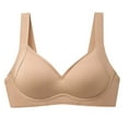 thumbnail image 3 of DondPO Bras for Women Women Wirefree Bras for Women Full Coverage No Underwire Everyday Bras Comfortable Wireless Padded Bras Wireless Bra Seamless Bras Brown M, 3 of 8