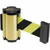 Lavi Industries 50-3010GD-SF Wall Mount 7 ft. Retractable Belt Barrier, Safety Yellow Hatch