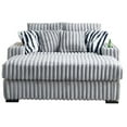 thumbnail image 4 of Oversized Chaise Lounge Loveseat with Movable Ottoman, 61.42" Corduroy Upholstered Sectional Sofa Cloud Couch w/Cup Holders, Built-in Speaker,Wireless Charger & USB Ports for Living Room ﻿, 4 of 16