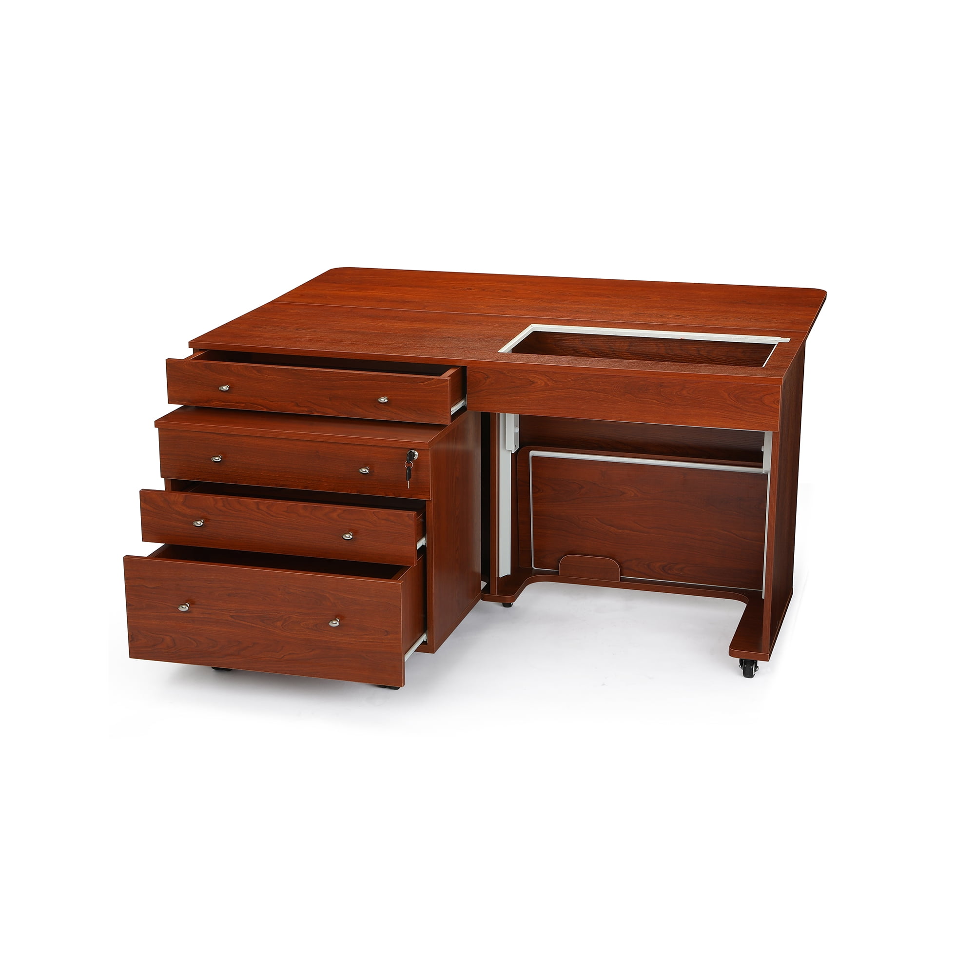 Kangaroo Ii Sewing Cabinet And Table W/ Lift And Storage, 2 Finishes