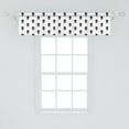 thumbnail image 2 of Ambesonne Skull Window Valance, Gothic Smiling Skulls Design, 42" x 12", Charcoal Grey and White, 2 of 3