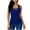 01 Blue, variant on Vest Tops for Women Tank Cami Top Slim Knit Ribbed Racerback Blouses Low Cut Bodycon Party Shirt