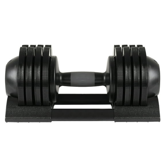 Two-Way Regulation Rubber Coated Dumbbells - 52LBS Max, Adjustable 3-52LBS, Steel & Plastic Construction for Muscle & Stamina Building