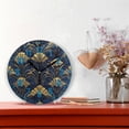 thumbnail image 2 of Yayeee 10" Wall Clock Battery Operated Quartz Round Silent Non-Ticking Home Decor, Gold Art Pattern, 2 of 6