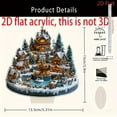 thumbnail image 3 of 2D Acrylic Christmas Village Set, Miniature House Decor for Tabletop Display, Christmas Indoor Decorations for Home, 3 of 6