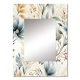 thumbnail image 2 of Designart "Soft Neutral Reverie" Floral Wall Mirror, Printed White Wall Mirror, Traditional Bathroom Wall Mirror, Decorative Floral Mirror - 24x32 Inch, 2 of 5