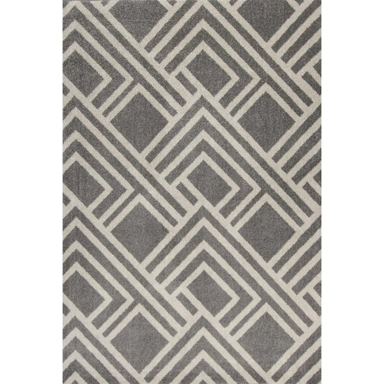 3'X5' Grey Machine Woven Uv Treated Geometric Indoor Outdoor Area Rug 3'X5' Grey Machine Woven Uv Treated Geometric Indoor Outdoor Area Rug