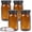 amber, variant on 4 count 32 oz Wide Mouth Mason Jars With Airtight and Black Plastic , Canning Jars for Overnight Oats, Storage and
