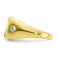 thumbnail image 3 of Solid 10k Yellow Gold CZ Cubic Zirconia and Onyx Men's Ring Band Size 11.5, 3 of 6