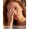 thumbnail image 2 of Yndra Birthstone Ring for Women,Silver Plated Halo CZ Adjustable Ring,Vintage Promise Band Ring,Valentine’s Day Birthday Christmas Mother’s Day Jewelry Gift for Wife Mom Girlfriend, 2 of 10