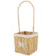 thumbnail image 1 of Khaki Wicker Woven Basket Hand Woven Storage Basket with Handle, 1 of 4