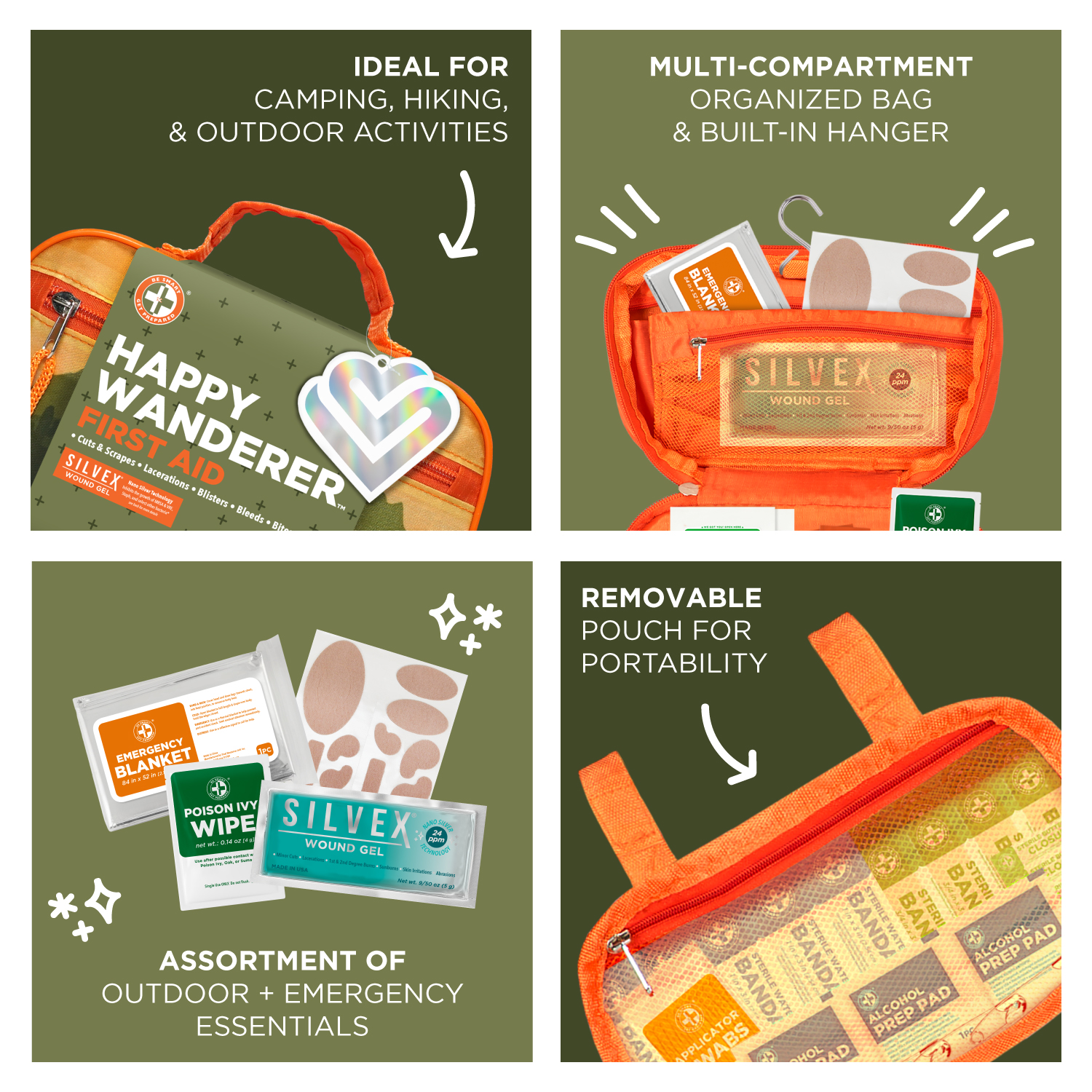 Be Smart Get Prepared Happy Wanderer Outdoor First Aid Kit 134 Piece photo 6