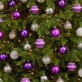 thumbnail image 4 of Nearly Natural Purple Round Glass Christmas Ball Ornaments, 64 Count (3.00"), 4 of 5