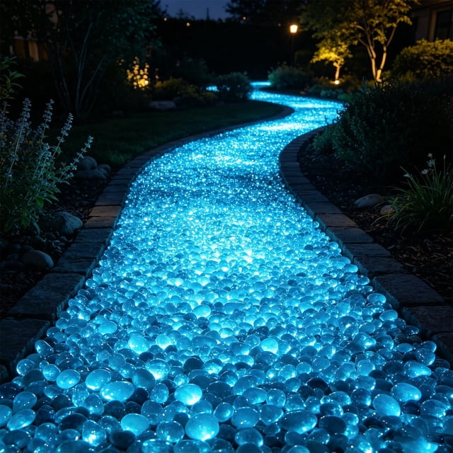 200 Aquarium-shaped Street-side Pool Decorations Glowing Ice Cubes And Night Light Stones