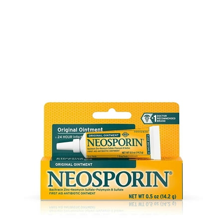 Neosporin Original Antibiotic Ointment, 24-Hour Infection Prevention for Minor Wound, .5 (Best Ointment For Wound Scars)