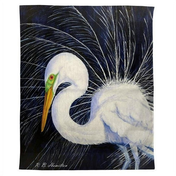 Betsydrake TP1155 24 x 30 in. Breeding Egret Wall Hanging