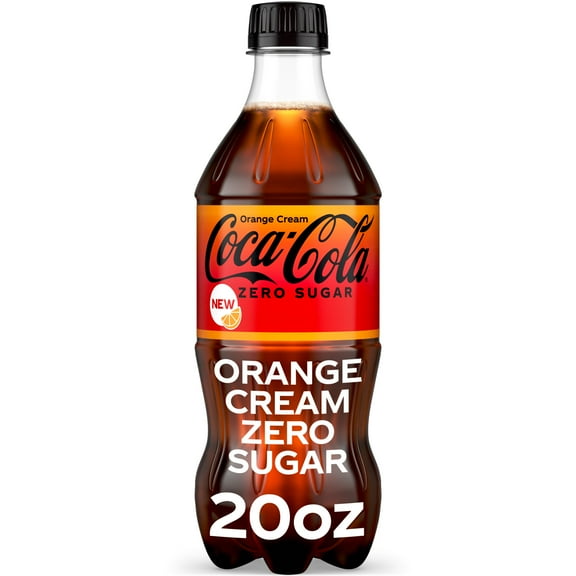 Coca-Cola Zero Sugar Orange Cream Soda, 20 oz. bottle