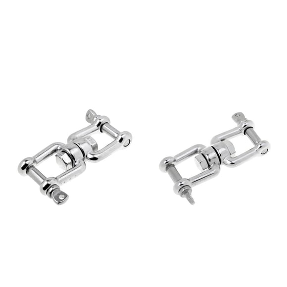 2X Pulido 304 Acero Inoxidable Ancla Barco Conector Giratorio Mandíbula
