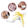 thumbnail image 4 of Unique Bargains 1 Pc Handbag Charm Knot Heart Bag Charm Yellow White, 4 of 5