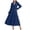 A-Dark Blue, variant on Long Sleeve Dress for Women 2025 Fall V Neck Tiered Spring Elegant Modest Flowy Wedding Guest Maxi Dresses Pink, XL