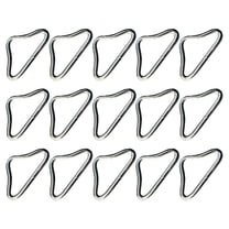 OUNONA 15pcs Trampoline Mat Triangle Ring Set, Durable Metal Triangle Buckles For Trampoline Repair Replacement Trampoline Parts