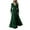 Army Green #1, variant on pstuiky Summer Dresses , Women Solid Color Long Sleeve V-Neck Dress Floor-Length Dress Dinner Dress Leisure Black M