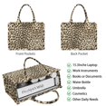 thumbnail image 2 of Large Capacity Tote Bag,Brown and Black Leopard Print Handbag Fashion Luxury Tote Bag,15.7"x13"x 5.1" Inches,Laptop Compatible, 2 of 6